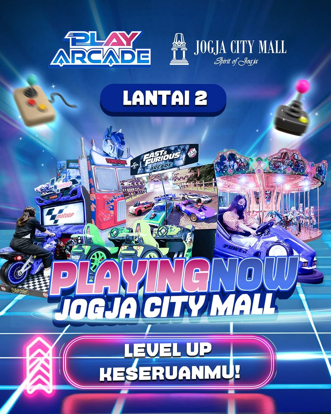 PLAYTOPIA ARCADE HADIR DI JOGJA CITY MALL, DESTINASI HIBURAN BARU DI LANTAI 2